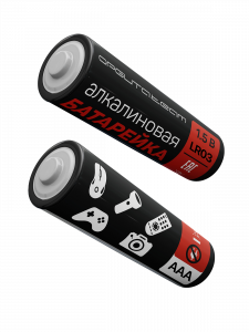 Батарейки алкалиновые мизинчиковые AAА/LR03, 1.5V, 40шт. Орбита